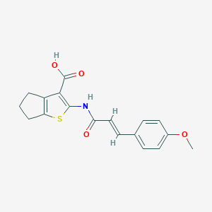 2-{[3-(4-methoxyphenyl)acryloyl]amino}-5,6-dihydro-4H-cyclopenta[b]thiophene-3-carboxylic acid