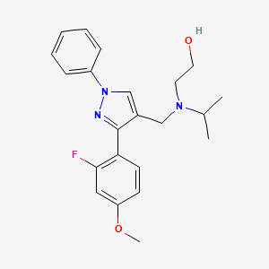 2-[{[3-(2-fluoro-4-methoxyphenyl)-1-phenyl-1H-pyrazol-4-yl]methyl}(isopropyl)amino]ethanol