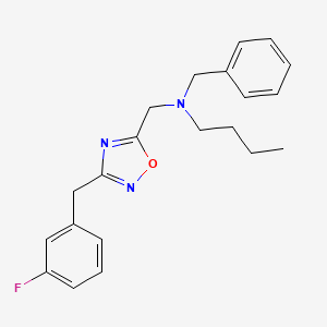 N-benzyl-N-{[3-(3-fluorobenzyl)-1,2,4-oxadiazol-5-yl]methyl}-1-butanamine