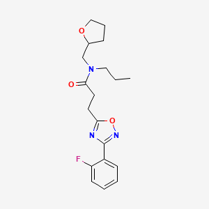 3-[3-(2-fluorophenyl)-1,2,4-oxadiazol-5-yl]-N-propyl-N-(tetrahydrofuran-2-ylmethyl)propanamide