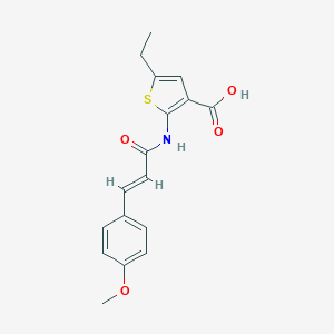 5-Ethyl-2-{[3-(4-methoxyphenyl)acryloyl]amino}-3-thiophenecarboxylic acid