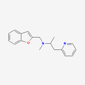 molecular formula C18H20N2O B3788140 (1-benzofuran-2-ylmethyl)methyl(1-methyl-2-pyridin-2-ylethyl)amine 