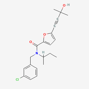 N-(sec-butyl)-N-(3-chlorobenzyl)-5-(3-hydroxy-3-methylbut-1-yn-1-yl)-2-furamide