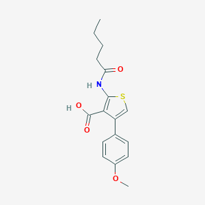 4-(4-Methoxyphenyl)-2-(pentanoylamino)-3-thiophenecarboxylic acid