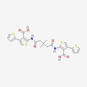 B378817 2-[[5-[(3-Carboxy-4-thiophen-2-ylthiophen-2-yl)amino]-3,3-dimethyl-5-oxopentanoyl]amino]-4-thiophen-2-ylthiophene-3-carboxylic acid CAS No. 327102-25-0