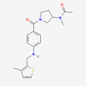 N-methyl-N-[1-(4-{[(3-methyl-2-thienyl)methyl]amino}benzoyl)pyrrolidin-3-yl]acetamide