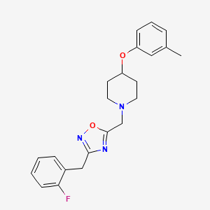 1-{[3-(2-fluorobenzyl)-1,2,4-oxadiazol-5-yl]methyl}-4-(3-methylphenoxy)piperidine