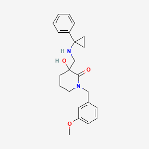 3-hydroxy-1-(3-methoxybenzyl)-3-{[(1-phenylcyclopropyl)amino]methyl}-2-piperidinone