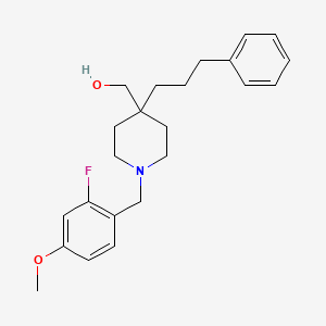 [1-(2-fluoro-4-methoxybenzyl)-4-(3-phenylpropyl)-4-piperidinyl]methanol