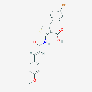 4-(4-Bromophenyl)-2-{[3-(4-methoxyphenyl)acryloyl]amino}-3-thiophenecarboxylic acid