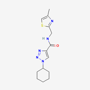 1-cyclohexyl-N-[(4-methyl-1,3-thiazol-2-yl)methyl]-1H-1,2,3-triazole-4-carboxamide