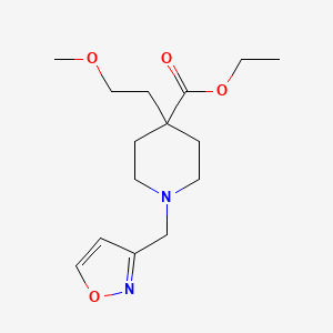 Ethyl 4-(2-methoxyethyl)-1-(1,2-oxazol-3-ylmethyl)piperidine-4-carboxylate