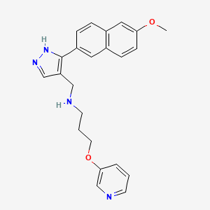 N-{[3-(6-methoxy-2-naphthyl)-1H-pyrazol-4-yl]methyl}-3-(3-pyridinyloxy)-1-propanamine