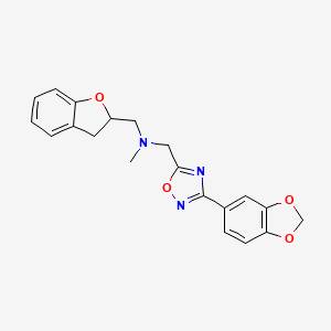 1-[3-(1,3-benzodioxol-5-yl)-1,2,4-oxadiazol-5-yl]-N-(2,3-dihydro-1-benzofuran-2-ylmethyl)-N-methylmethanamine