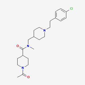 1-acetyl-N-[[1-[2-(4-chlorophenyl)ethyl]piperidin-4-yl]methyl]-N-methylpiperidine-4-carboxamide