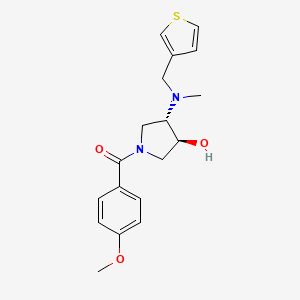 [(3S,4S)-3-hydroxy-4-[methyl(thiophen-3-ylmethyl)amino]pyrrolidin-1-yl]-(4-methoxyphenyl)methanone