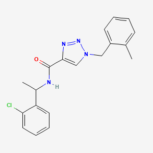 N-[1-(2-chlorophenyl)ethyl]-1-[(2-methylphenyl)methyl]triazole-4-carboxamide