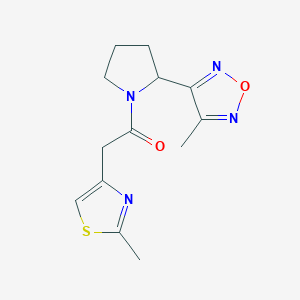 3-methyl-4-{1-[(2-methyl-1,3-thiazol-4-yl)acetyl]pyrrolidin-2-yl}-1,2,5-oxadiazole