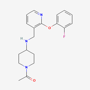 1-[4-[[2-(2-Fluorophenoxy)pyridin-3-yl]methylamino]piperidin-1-yl]ethanone