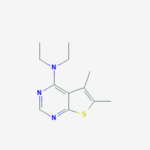 molecular formula C12H17N3S B378839 N,N-diethyl-5,6-dimethylthieno[2,3-d]pyrimidin-4-amine CAS No. 298705-41-6