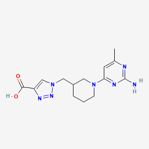 1-{[1-(2-amino-6-methylpyrimidin-4-yl)piperidin-3-yl]methyl}-1H-1,2,3-triazole-4-carboxylic acid