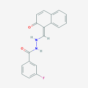3-fluoro-N'-[(Z)-(2-oxonaphthalen-1-ylidene)methyl]benzohydrazide