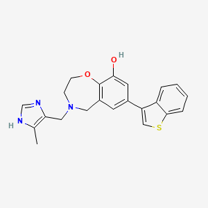 7-(1-benzothien-3-yl)-4-[(4-methyl-1H-imidazol-5-yl)methyl]-2,3,4,5-tetrahydro-1,4-benzoxazepin-9-ol