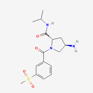 (4R)-4-amino-N-isopropyl-1-[3-(methylsulfonyl)benzoyl]-L-prolinamide