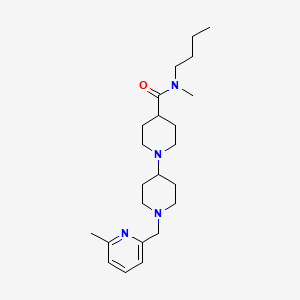 N-butyl-N-methyl-1'-[(6-methyl-2-pyridinyl)methyl]-1,4'-bipiperidine-4-carboxamide