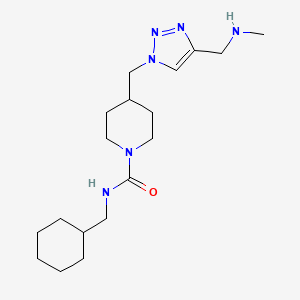 N-(cyclohexylmethyl)-4-[[4-(methylaminomethyl)triazol-1-yl]methyl]piperidine-1-carboxamide