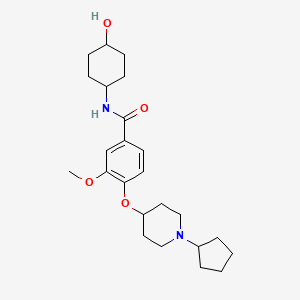 4-[(1-cyclopentyl-4-piperidinyl)oxy]-N-(trans-4-hydroxycyclohexyl)-3-methoxybenzamide