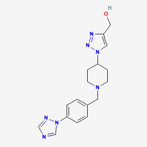 [1-[1-[[4-(1,2,4-Triazol-1-yl)phenyl]methyl]piperidin-4-yl]triazol-4-yl]methanol