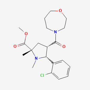 methyl (2S,4S,5R)-5-(2-chlorophenyl)-1,2-dimethyl-4-(1,4-oxazepane-4-carbonyl)pyrrolidine-2-carboxylate