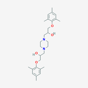molecular formula C28H42N2O4 B378854 1-{4-[2-Hydroxy-3-(mesityloxy)propyl]-1-piperazinyl}-3-(mesityloxy)-2-propanol 