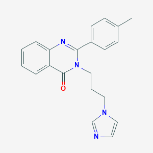 molecular formula C21H20N4O B378856 3-[3-(1H-imidazol-1-yl)propyl]-2-(4-methylphenyl)-4(3H)-quinazolinone 