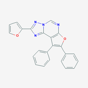 molecular formula C23H14N4O2 B378859 2-(2-Furyl)-8,9-diphenylfuro[3,2-e][1,2,4]triazolo[1,5-c]pyrimidine CAS No. 428503-66-6