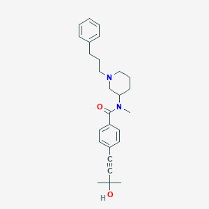 4-(3-hydroxy-3-methyl-1-butyn-1-yl)-N-methyl-N-[1-(3-phenylpropyl)-3-piperidinyl]benzamide