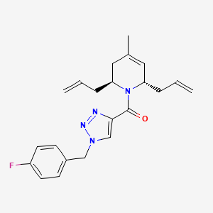 [1-[(4-fluorophenyl)methyl]triazol-4-yl]-[(2S,6S)-4-methyl-2,6-bis(prop-2-enyl)-3,6-dihydro-2H-pyridin-1-yl]methanone