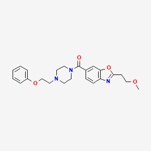 molecular formula C23H27N3O4 B3788612 2-(2-methoxyethyl)-6-{[4-(2-phenoxyethyl)-1-piperazinyl]carbonyl}-1,3-benzoxazole 