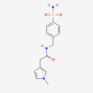 2-(1-methylpyrrol-3-yl)-N-[(4-sulfamoylphenyl)methyl]acetamide