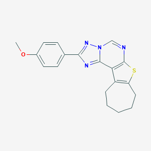 2-(4-methoxyphenyl)-9,10,11,12-tetrahydro-8H-cyclohepta[4,5]thieno[3,2-e][1,2,4]triazolo[1,5-c]pyrimidine