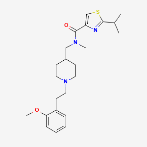 2-isopropyl-N-({1-[2-(2-methoxyphenyl)ethyl]-4-piperidinyl}methyl)-N-methyl-1,3-thiazole-4-carboxamide