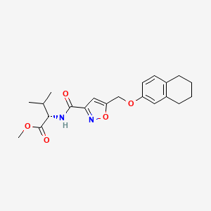 methyl N-({5-[(5,6,7,8-tetrahydro-2-naphthalenyloxy)methyl]-3-isoxazolyl}carbonyl)-L-valinate