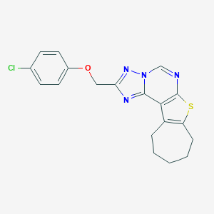 2-[(4-chlorophenoxy)methyl]-9,10,11,12-tetrahydro-8H-cyclohepta[4,5]thieno[3,2-e][1,2,4]triazolo[1,5-c]pyrimidine