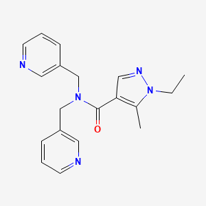 1-ethyl-5-methyl-N,N-bis(pyridin-3-ylmethyl)-1H-pyrazole-4-carboxamide