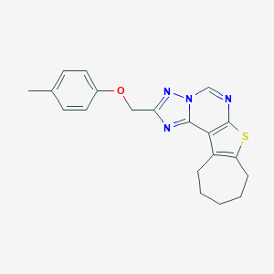 molecular formula C20H20N4OS B378872 2-p-Tolyloxymethyl-8,9,10,11-tetrahydro-7H-6-thia-1,3,3a,5-tetraaza-cyclohepta[b 