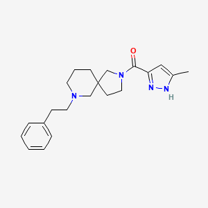 (5-methyl-1H-pyrazol-3-yl)-[9-(2-phenylethyl)-2,9-diazaspiro[4.5]decan-2-yl]methanone