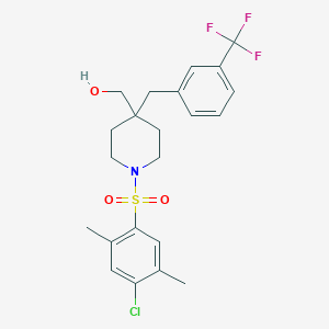 {1-[(4-chloro-2,5-dimethylphenyl)sulfonyl]-4-[3-(trifluoromethyl)benzyl]-4-piperidinyl}methanol