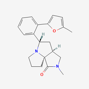 molecular formula C21H24N2O2 B3788772 (3aS*,5S*,9aS*)-2-methyl-5-[2-(5-methyl-2-furyl)phenyl]hexahydro-7H-pyrrolo[3,4-g]pyrrolizin-1(2H)-one 