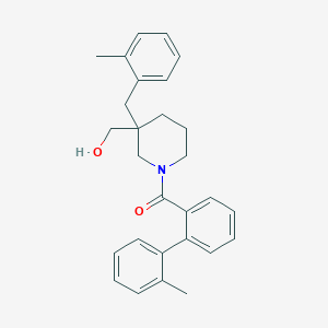 molecular formula C28H31NO2 B3788780 {3-(2-methylbenzyl)-1-[(2'-methyl-2-biphenylyl)carbonyl]-3-piperidinyl}methanol 